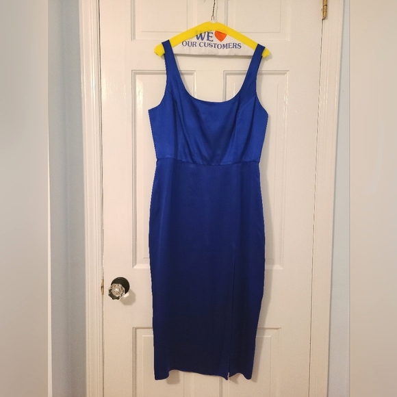 Amanda Uprichard Blue Silk Midi Dress - Picture 2 of 10